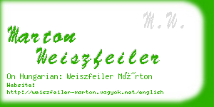 marton weiszfeiler business card